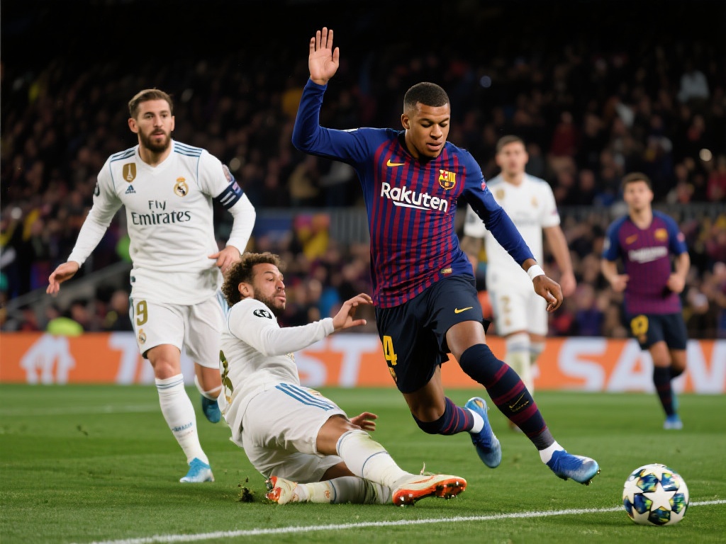 巴萨惊险4-3力克皇马!姆巴佩帽子戏法+争议跳水仍成陪衬! 在足球世界里,经典对决总是能点燃球迷的热