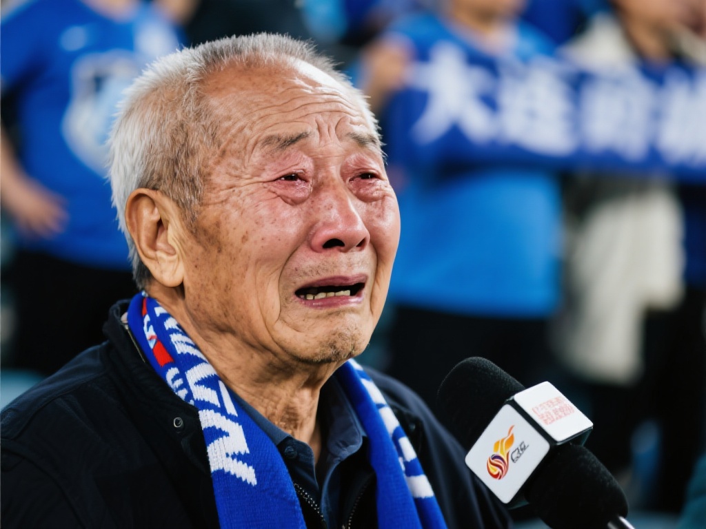 足球盛宴 大连英博主场揭幕战特辑《大连,我们来了 一个令人印象深刻的场景是,一位年近七旬的